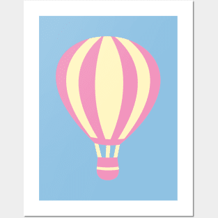 Pastel Hot air Balloon Posters and Art